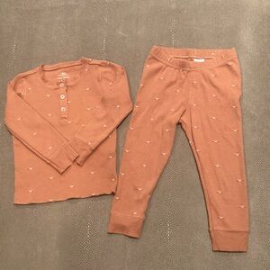 Faherty/ Roller Rabbit Kids Pajama Set in rust